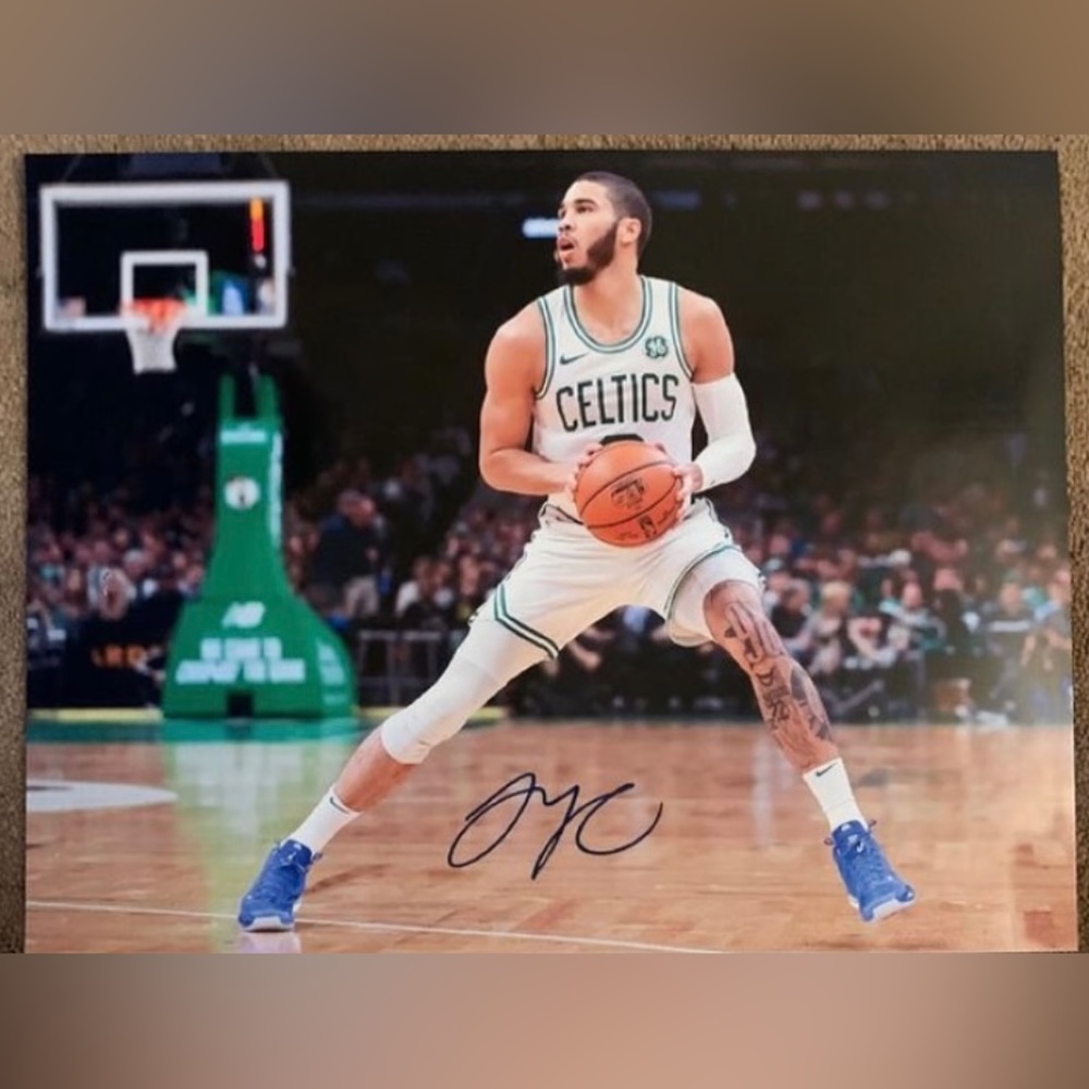 Jason Tatum Autographed Photo Boston Celtics 8.5x11